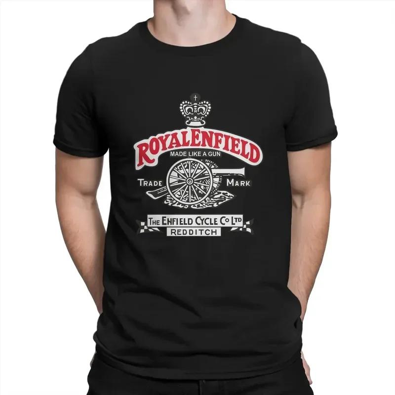 Специальная футболка Royal Enfield Одна из британских винтажных мотоциклетных повседневных футболок Летняя футболка для взрослых Высокое качество