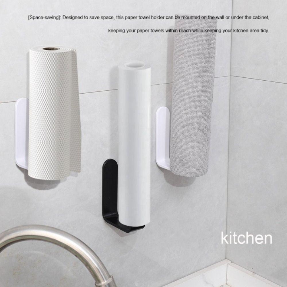 Space Saving Tissue Organizing Shelf Wall Mounted Kitchen Storage Rack Toilet Paper Holder