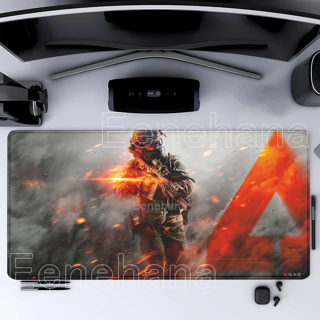 Игровой Battlefield Коврик для мыши Клавиатура Большие офисы Аксессуары Коврик для мыши Заблокированный край HD-печать Игровой Киберспорт оверлок Настольный коврик