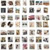 50/100PCS Torn Photo Sticker Nostalgia Harajuku Waterproof Aesthetic Harajuku Luggage Phone Skateboard Art Picture Sticker
