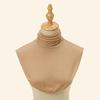 New Womens Muslim Modal Fake False Collar Islamic Hijab Extensions Turtleneck High Neck Cover Warmer Bright Solid Color Half Top