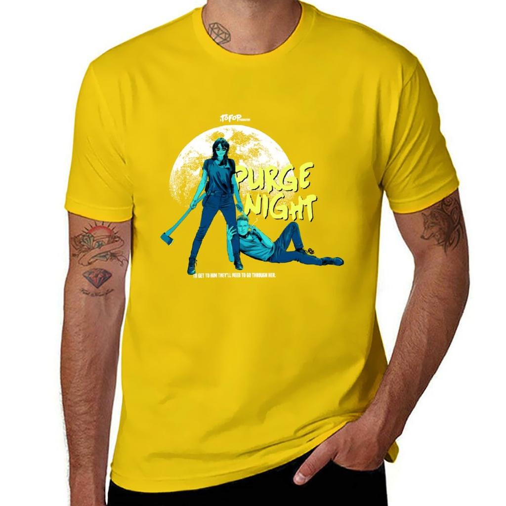 TOFOP Purge Night Tshirt kawaii clothes customizeds anime boys animal print mens graphic tshirts hip hop