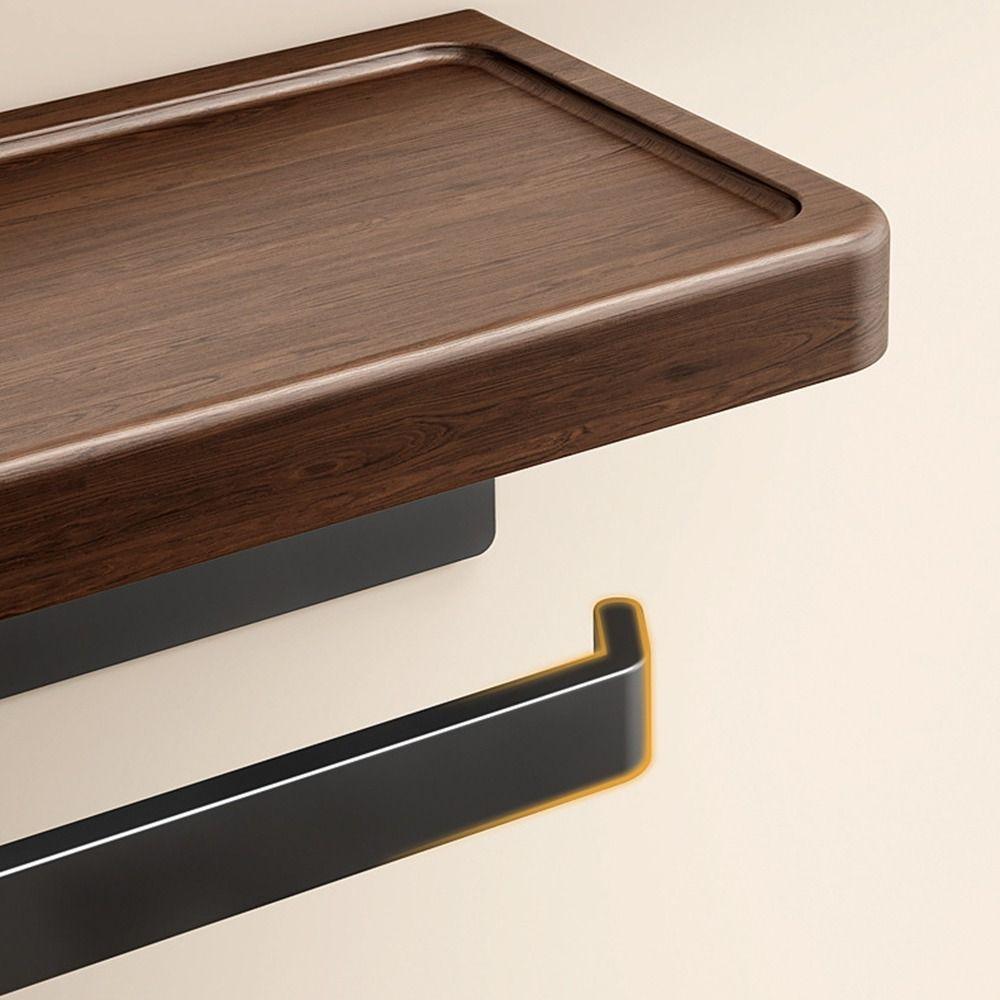 with Storage Tray Wall-Mounted Toilet Paper Holder Hanging Paper Towel Stand Bathroom Sink