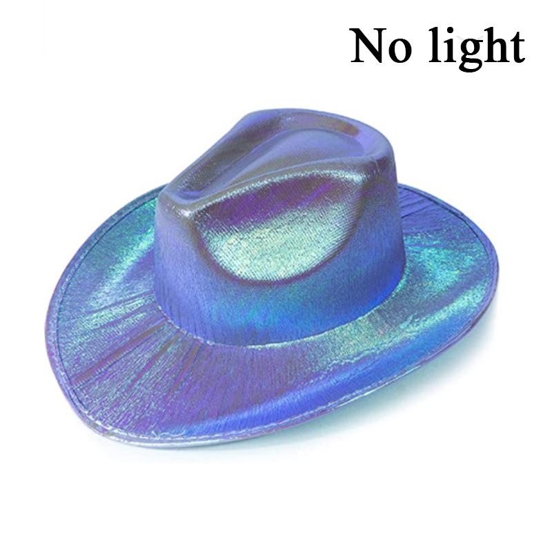 Wireless LED Western Cowboy Hat Light Up Cowboy Hat Disco Bride Pink Cowgirl Hat Concert NightClub Wedding Costumes Accessories