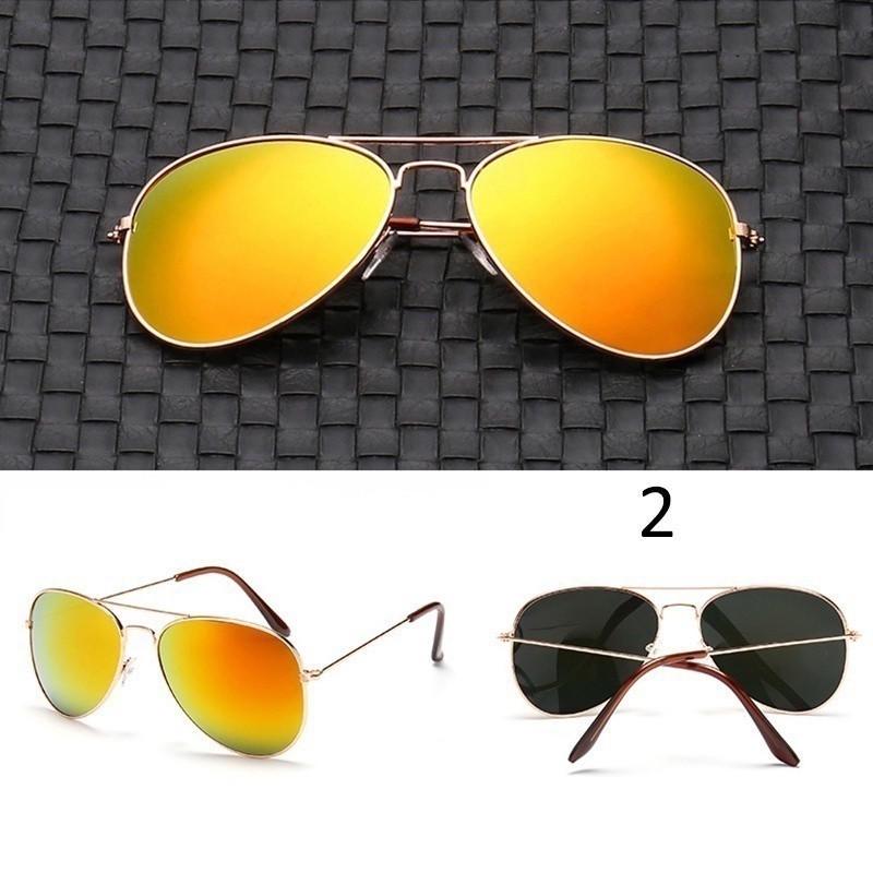 Вождение 1PC Aviator Зеркало Для Мужчин Женщин Большая Оправа Унисекс Заостренные Портативные Солнцезащитные Очки