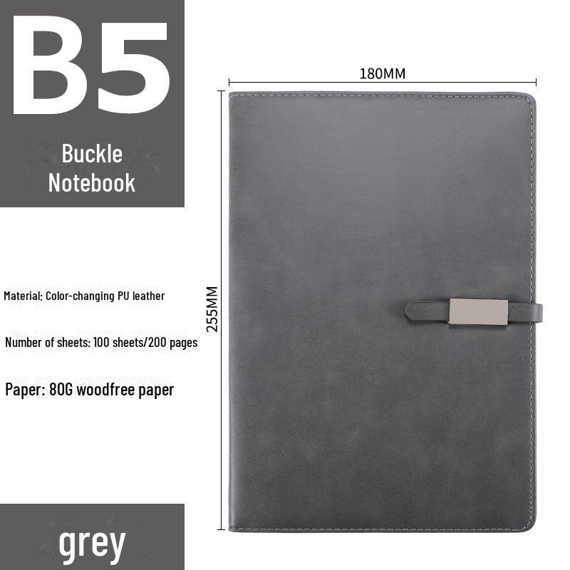 B5 Leather-Covered Business Notebook with Customizable Logo and Creative Thread-Bound Design for Meetings and Students