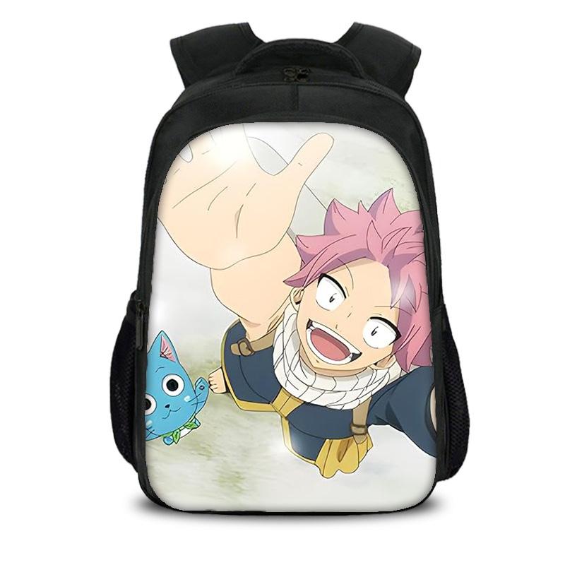 FAIRY TAIL Двухслойный Рюкзак Мультяшный Аниме Принт Студенческий Для Мальчиков и Девочек Новый Большой Вместимости Универсальный