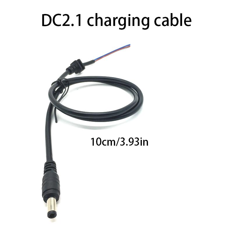 Electric Bicycle Charging Head Lithium Battery Output Line Round Male And Female Base Dc2.1 / 2.5 Charger Plug Socket