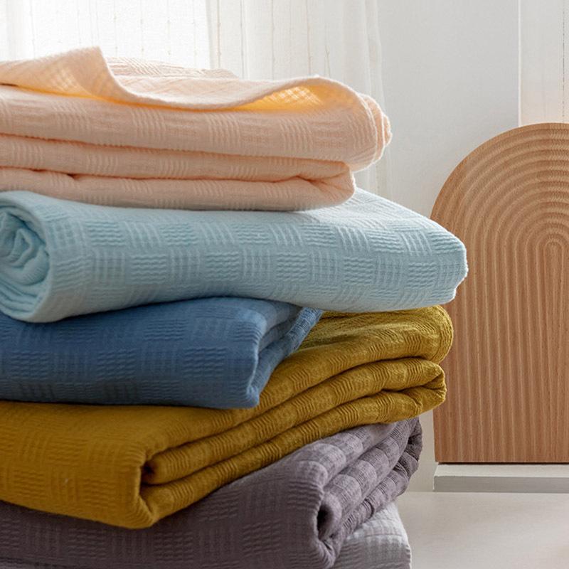 Постельное белье из 100% хлопка, обычное одеяло, одеяло, полностью хлопок, однотонное летнее одеяло, марля, одеяло, одеяло