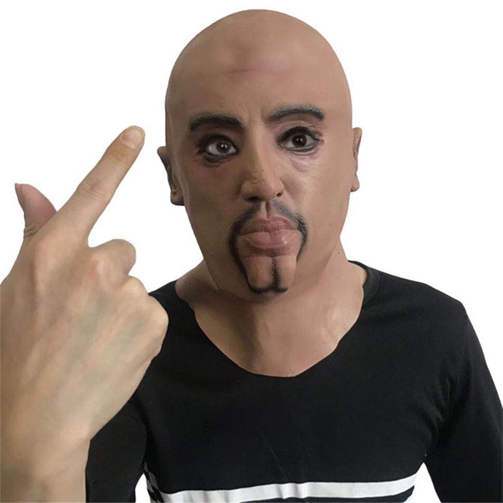 Жуткая вечеринка, новинка, костюм на Хэллоуин, латексная маска на голову, реалистичное человеческое лицо (Сильный мужчина)