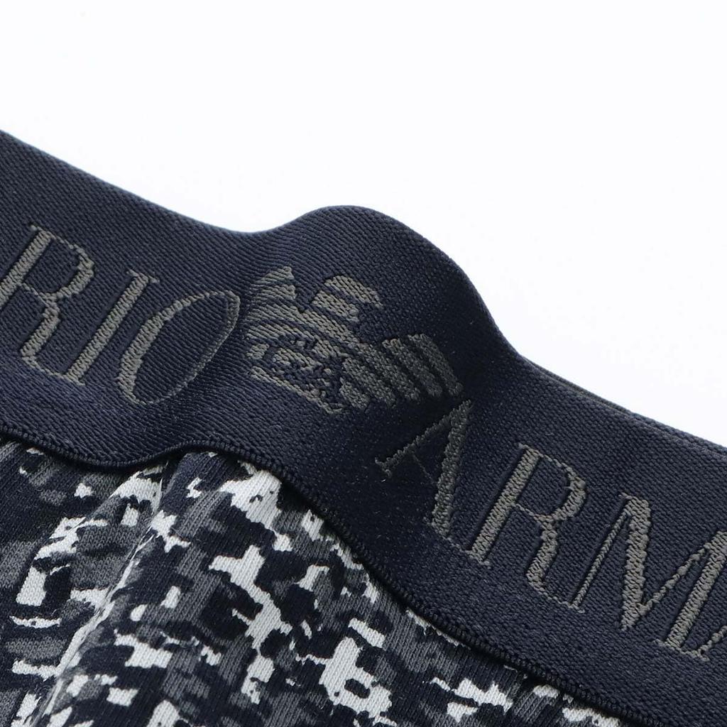 Мужские трусы-боксеры Emporio Armani Classic Pattern, с застежкой спереди, европейский размер, мужское нижнее белье, 54007972, 54007972-4-68, темно-синий