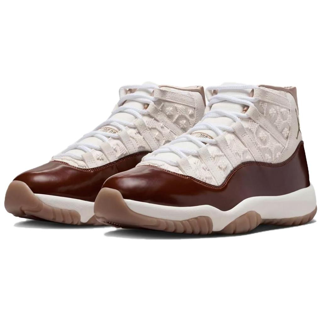 Jordan Air Jordan 11 Высокие Винтажные Баскетбольные Кроссовки Унисекс Бежевый Красный IM8352-670