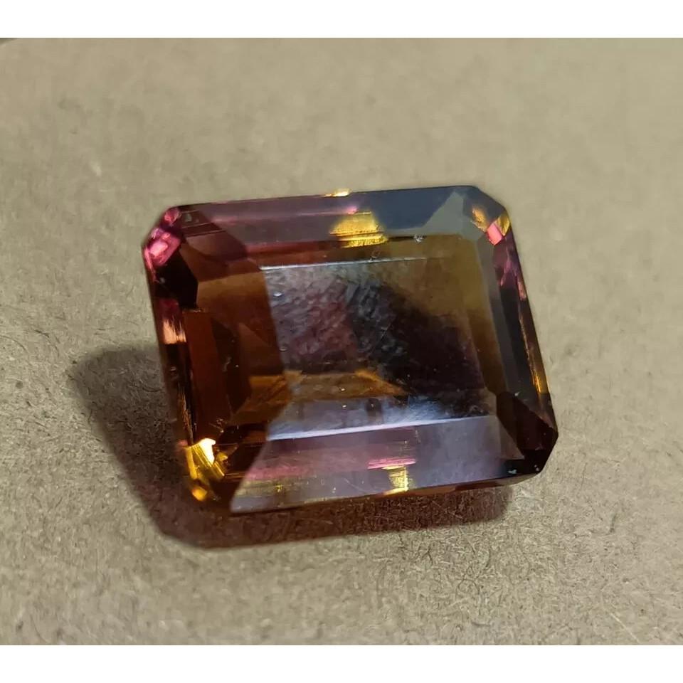 10-12 Ct Natural Alexandrite Bi-Color Change Emerald Cut Stunning Gemstone