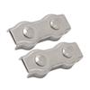 2Pcs M10 Duplex Wire Rope Grip Stainless Steel Cable Clamps Caliper Rigging Hardware