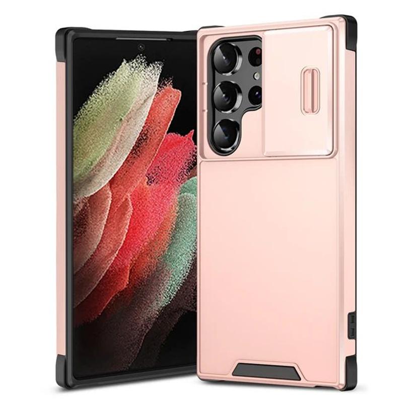 Прочный чехол-бампер Armor Slide с защитой камеры для Samsung Galaxy S26 S25 Edge S24 S23 S22 S21 FE Plus Ultra, противоударная крышка