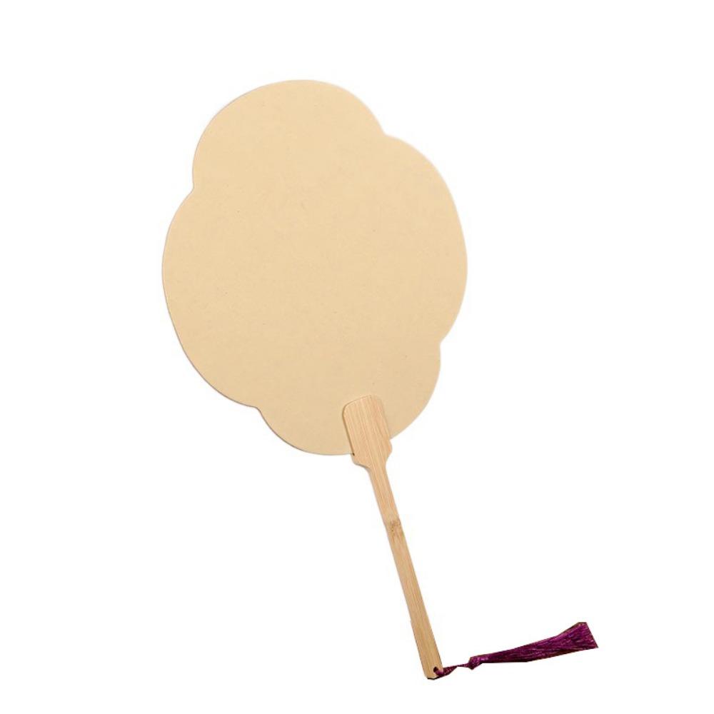 5Pcs Double-side Blank Paper Fan DIY Painting Hand Painting Graffiti Fans  Lacquer Fan