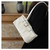 Chic Minimalist Solid Color Shoulder Bag New Retro Faux Leather Handbag Trendy Street Style Commuter Purse KTB