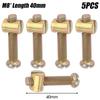 5pcs Screw Fasteners Hardware Flat Head Bolts Hammer Embedded Nut Carbon Steel Plated Connector Fixing Screws Set Fastener