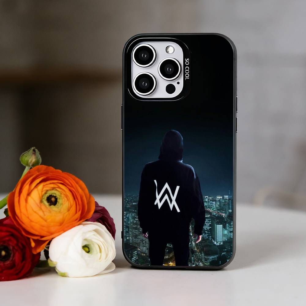 Чехол для телефона Alan Olav Walker для iPhone 17,16,15,14,13,12,11 Plus,Pro Max,XS,Красочный серебристый чехол для телефона Funda Cover