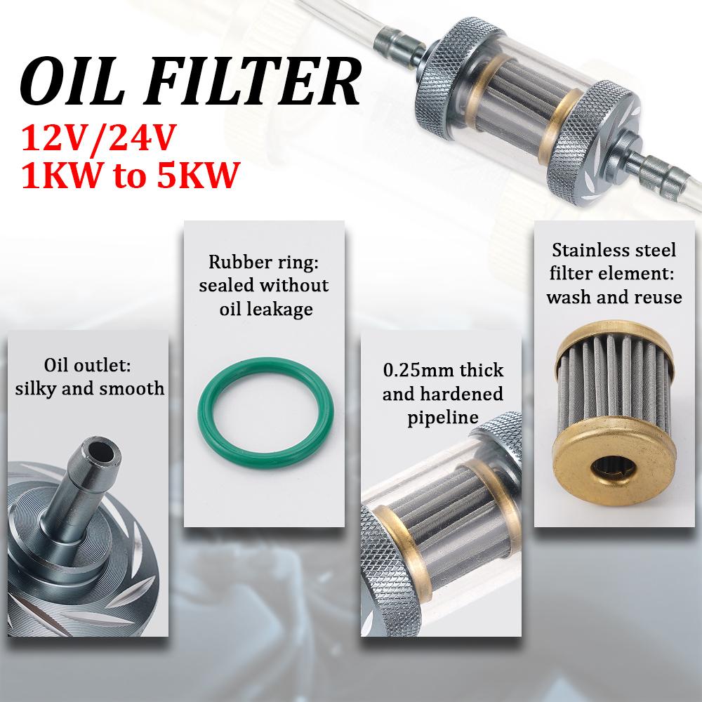 Универсальный фильтр-сепаратор топливного масла для воздушного дизельного отопителя, металлическая деталь для Webasto, грузовика, автодома, фургона, автомобиля, отопителей Airtornic