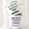 Merci Maitre Printed Mugs Creative Coffee Tea Cups Drinks Water Milk Enamel Mug School Home Handle Drinkware Gifts for Teacher
