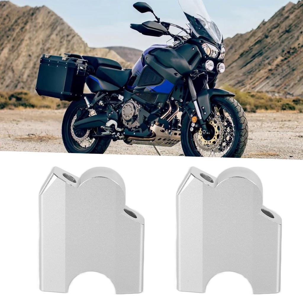 2pcs HandleBar Riser Mount Clamp Aluminum Alloy Replacement for XT1200 Super Tenere 2010‑2014