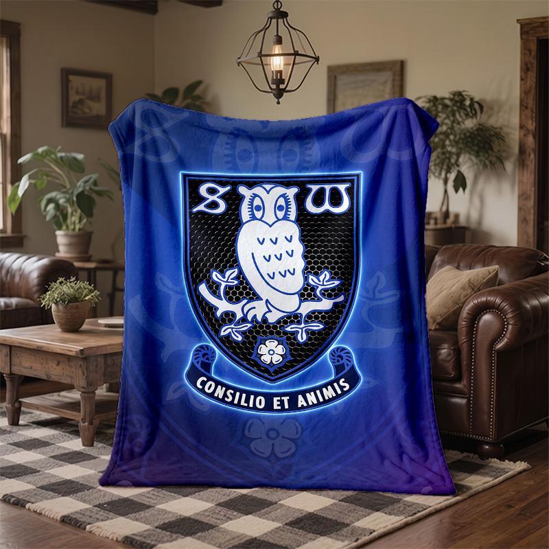 Sheffield Wednesday Football Print Flannel Blanket Soft Warm Sofa Bed Throw Blanket For Home Office Bedroom