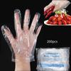 200Pcs Disposable Clear Plastic Gloves Latex Powder Free Home Work Use Safe Gloves for Cooking Cleaning Painting