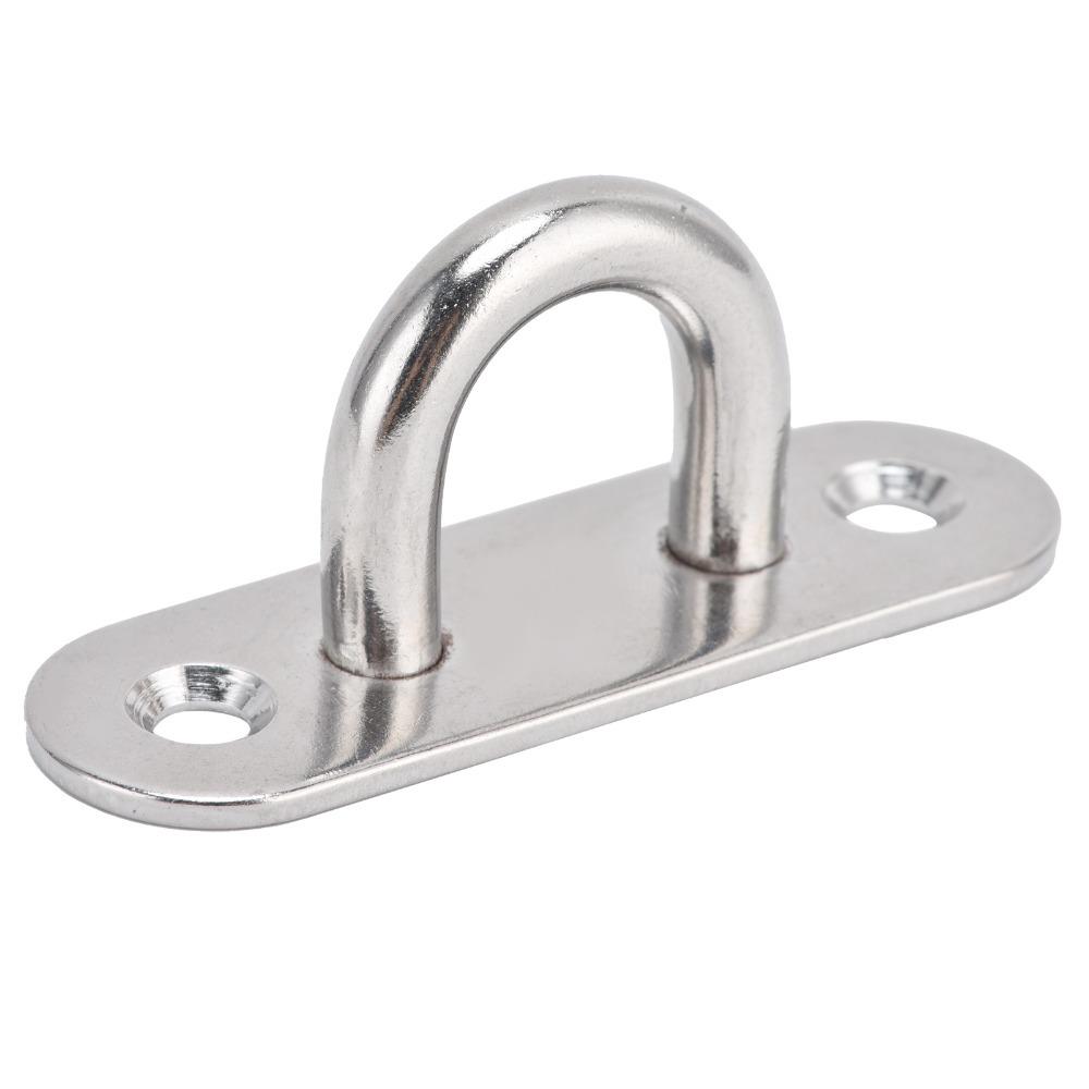 4pcs Enclosed Hook Ceiling Mount Eye Plate Heavy Duty Stainless Steel Eyelet For Marine Deck