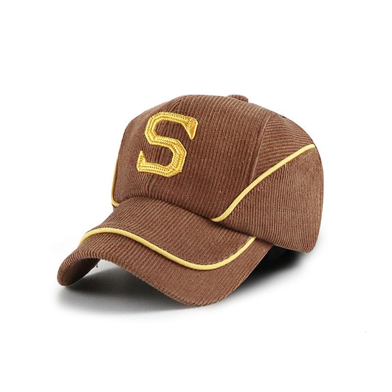 Children Winter Warm Fleece Lining Baseball Hats Boy and Girl Corduroy Sport Hat Man Woman Small Size Snapback Cap 52-56cm