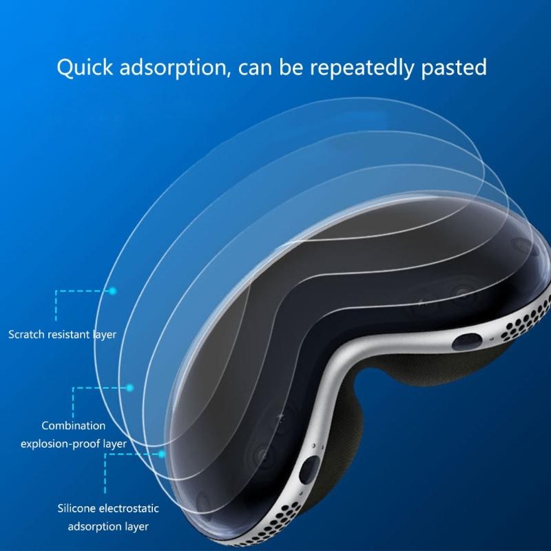 1 шт. Защитная пленка для линз из прозрачного стекла для очков Vision Pro MR, водонепроницаемая, с защитой от отпечатков пальцев и царапин