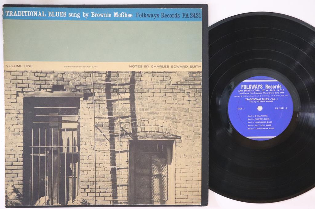 Виниловая пластинка BROWNIE MCGHEE Традиционный блюз Том первый FA2421 FOLKWAYS US Blues Б/у
