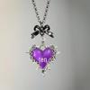 Cross-Border Y2K Gothic Red Heart Thorns Pendant Necklace