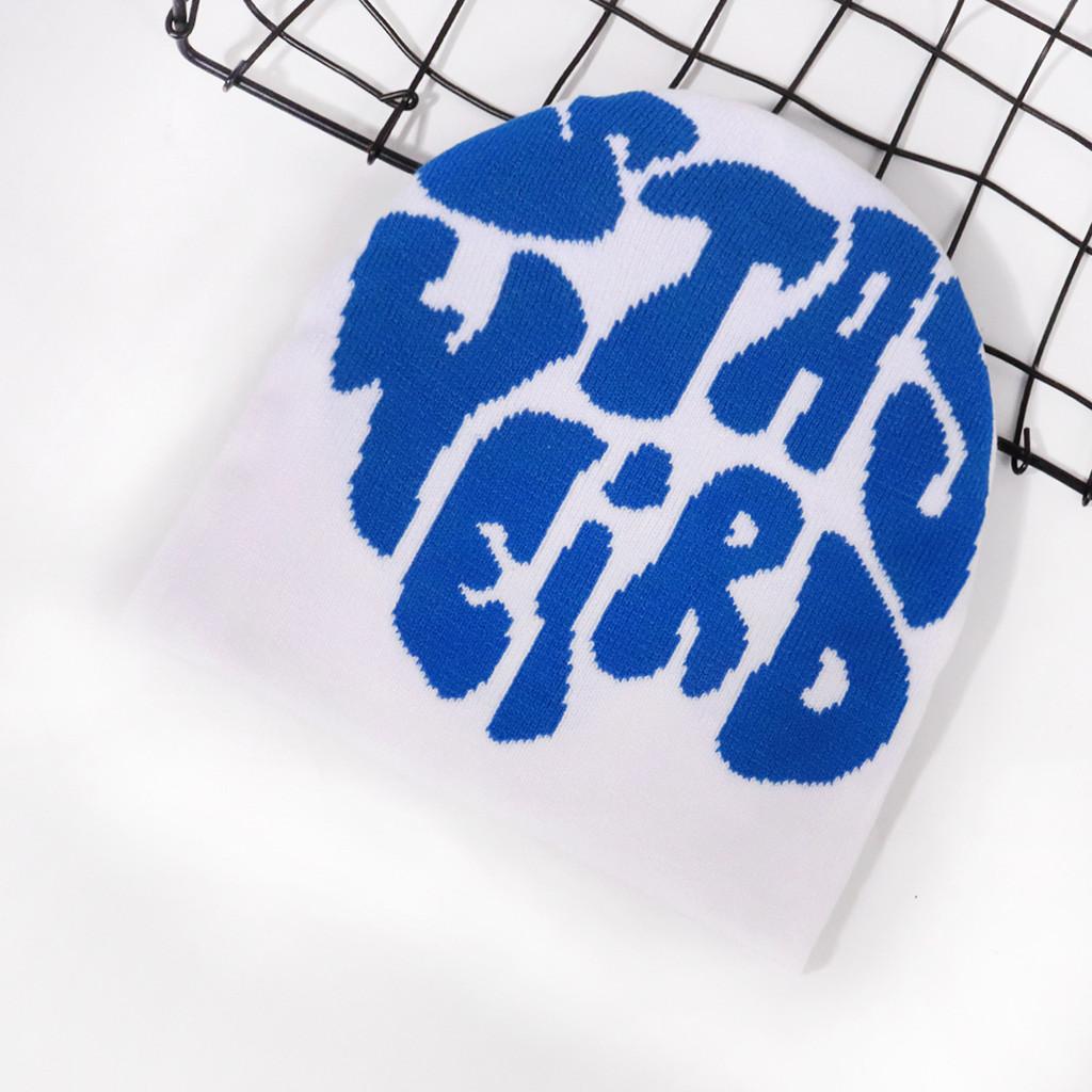 Pattern Letter Fashion Women Casual Warm Knitted Hat For Autumn And Winter