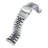 22mm Metal Watch Band Stainless Steel Jubilee Bracelet for Seiko Diver SKX011 SKX007, SKX009, Etc.