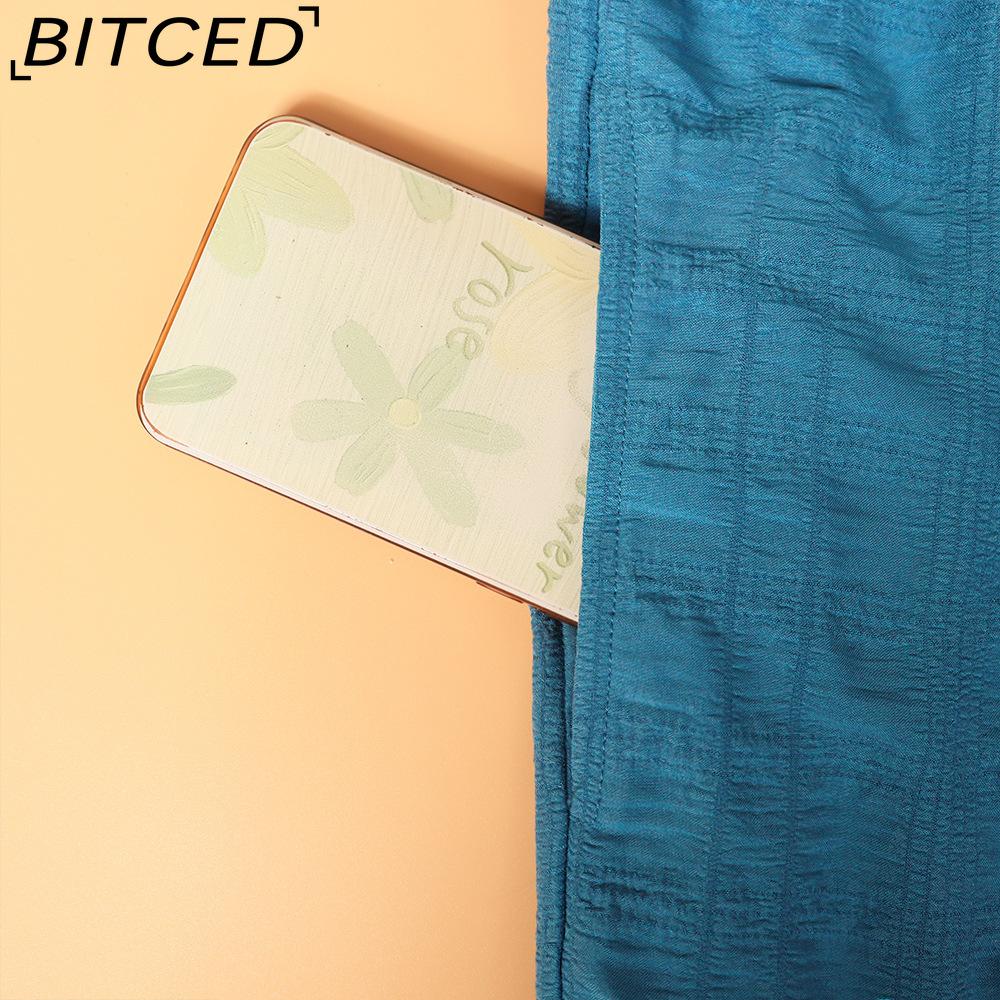 BITCED Платье макси с V-образным вырезом и завышенной талией, с короткими рукавами, больших размеров