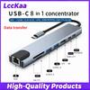 8 in 2 Type C USB HUB Docking Station with 3.5mm Audio Jack for Micro SD Card Reader MacBook Laptop Tablet Phone Disk Converter