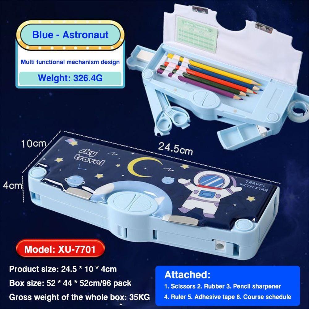 Двухслойный пенал Большой емкости Коробка для хранения канцелярских принадлежностей Пенал Подарок для студентов