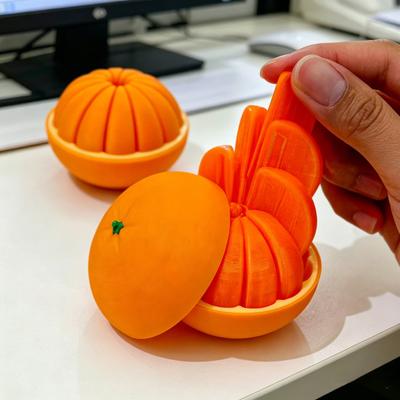 3D-печатная цитрусовая фиджет-игрушка Сниматель стресса Расширяемая спиральная цепная шаровая игрушка с плавным движением Реалистичная игрушка апельсин лимон Гаджет для улучшения концентрации