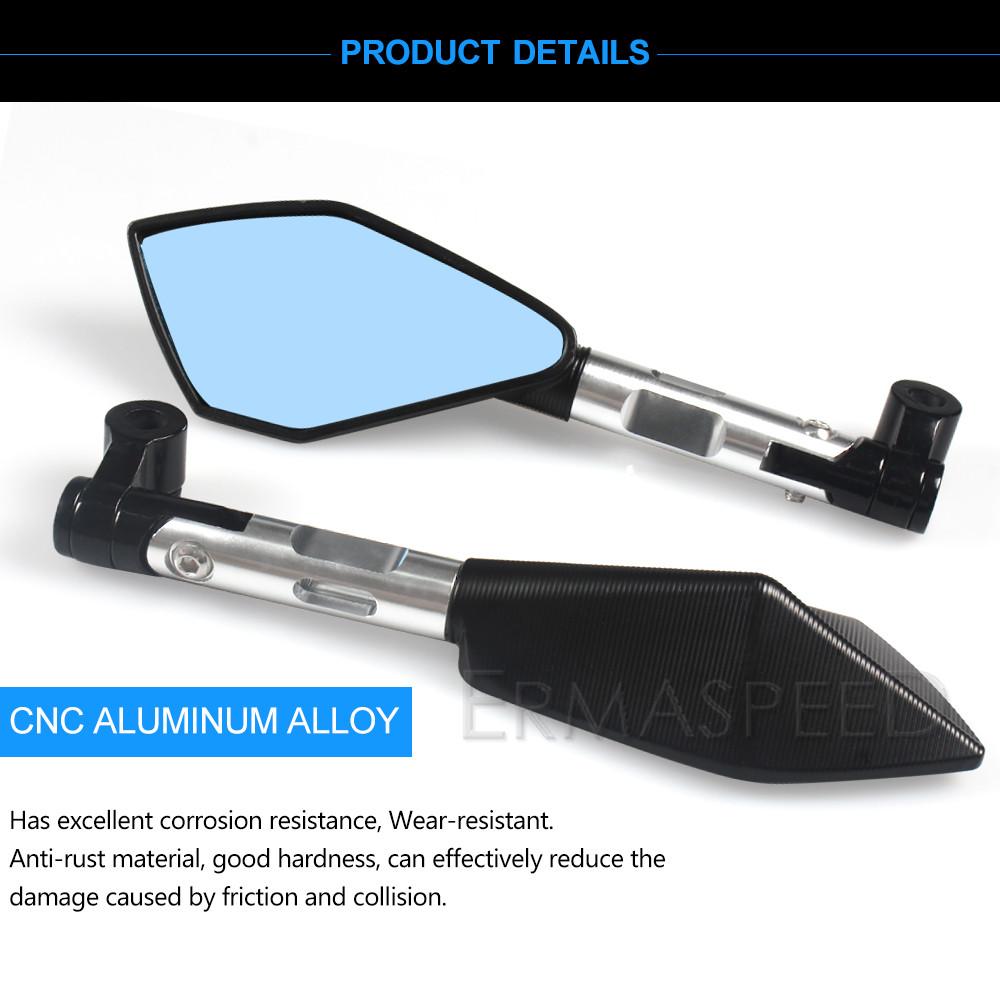 Зеркало заднего вида для мотоцикла с ЧПУ, алюминий, оранжевый, 8 мм, 10 мм, боковые зеркала для мотоцикла, внедорожного скутера