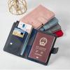 Multifunction Passport Cover with SIM Card Slots Flight Ticket Clip Leather Passport Holder  Travel