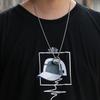 Хип-хоп личность кулон вращающееся кольцо ожерелье мужчины женщины модный открывалка для бутылок титан сталь ожерелье