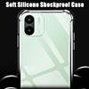 Soft Silicone Shockproof Case for Xiaomi Redmi A2+ Clear Transparent for Redmi A2 Plus 6.52" 23028RNCAG Anti-Scratch Cover Shell