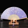 Janpanese Style Hand Held Folding Dance Fan Wedding Party Lace Silk Folding Hand Held Flower Tokyo