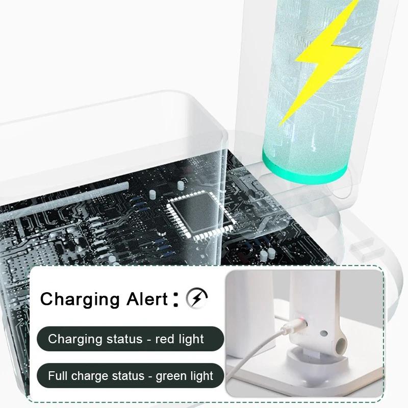 Светодиодная настольная лампа, перезаряжаемая через USB, 3 уровня яркости, сенсорная, ночник, защита глаз, складная настольная лампа для спальни, прикроватной тумбочки, стола