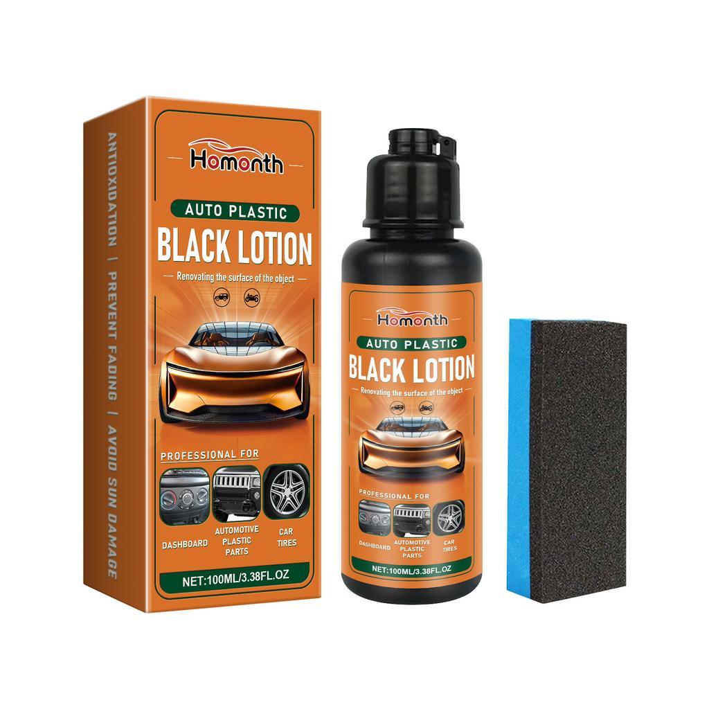 Homonth Car Plastic Restorer, Interior Trim Cleaner and UV Protectant for Black Shine, 16.9oz
