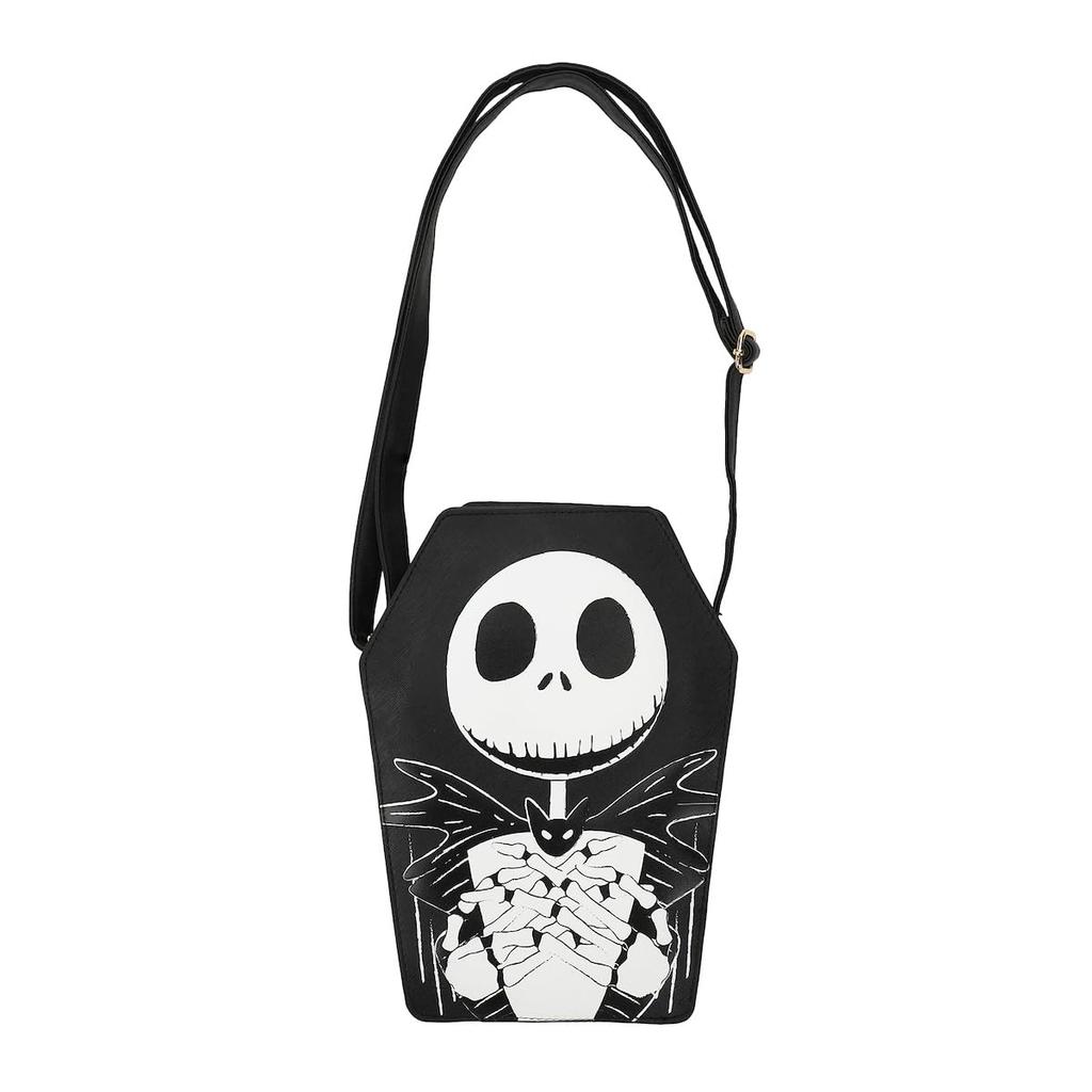 The Nightmare Before Christmas Jack Skellington Coffin 11-inch Crossbody Bag, Black, OSFA