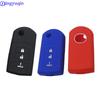 Jingyuqin For Mazda 3 5 6 RX-8 MX-5 Miata CX-7 CX-9 05-13 Remote Folding Flip Key Fob Silicone Case Shell 3 Buttons