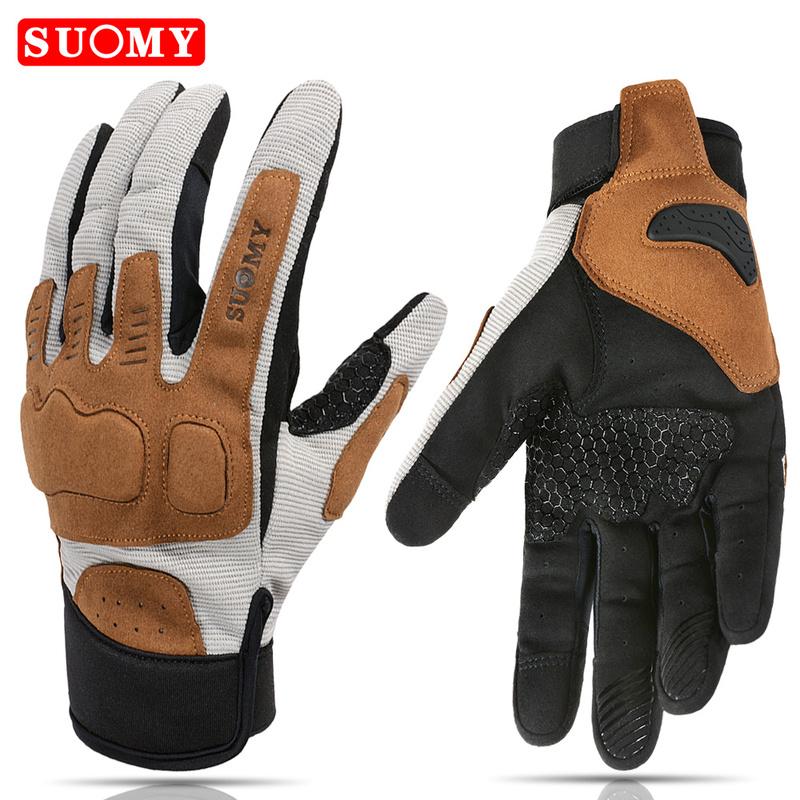 SUOMY Motorcycle Gloves Men Lady Summer Breathable Non-slip Guantes Motobike Riding Touch Screen Anti-drop Protective Gear S-XXL