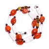 Natural Carnelian Tiger Eye Garnet Gemstone Smooth Beads Necklace 17" UB-4780 UB-4780